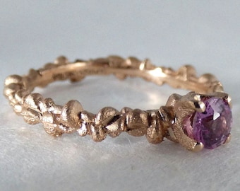 LAB Amethyst 925 Sterling Silver Victorian Antique Design Ring SZ 8.75 KN-4362