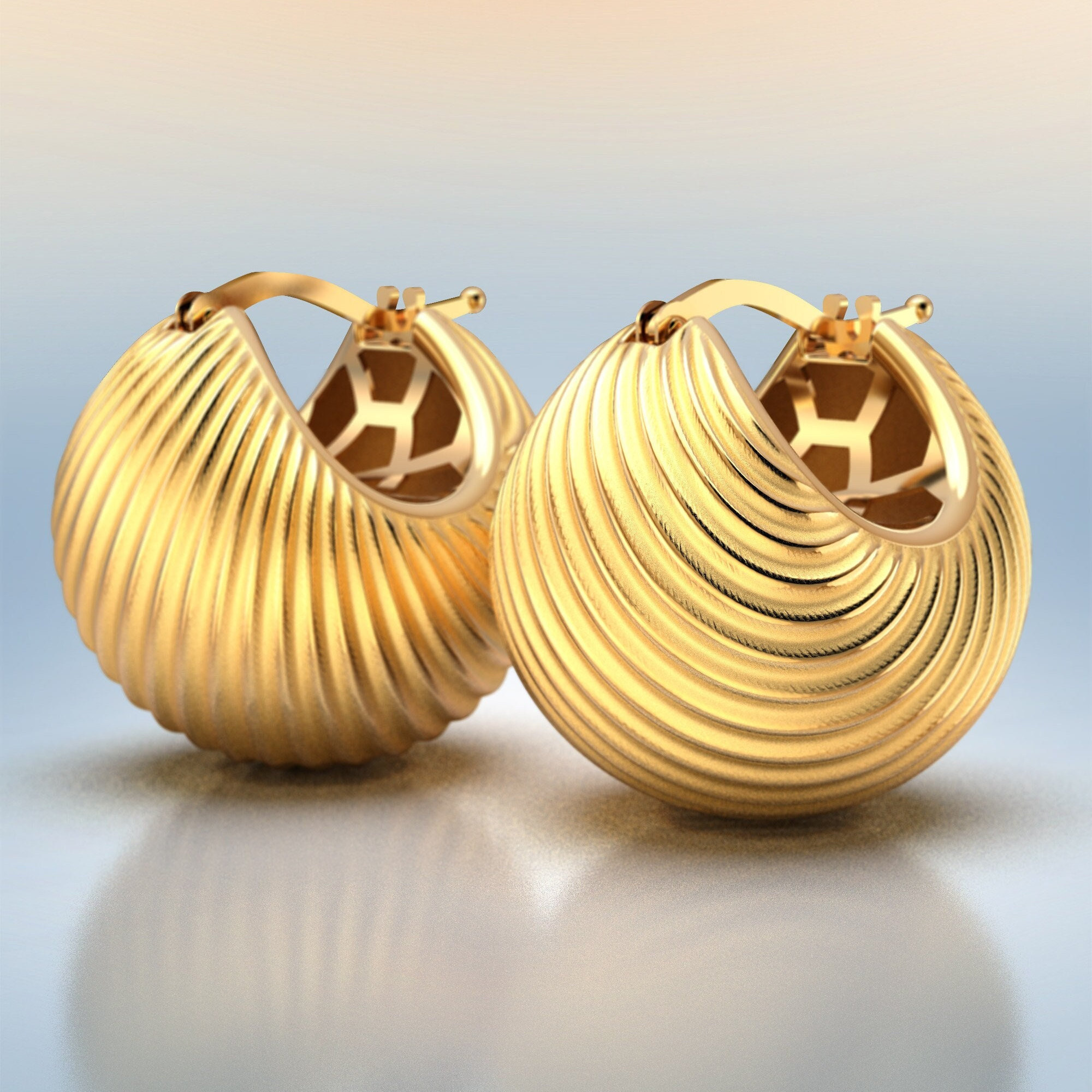 Gold beautiful earrings deals