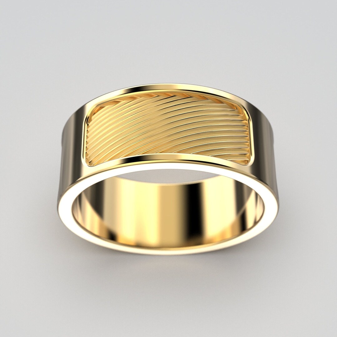 Italian Rings Men Buy Italian Solid Gold Men's Wedding Band: Wide Ribbed Ring, 14k/18k ...