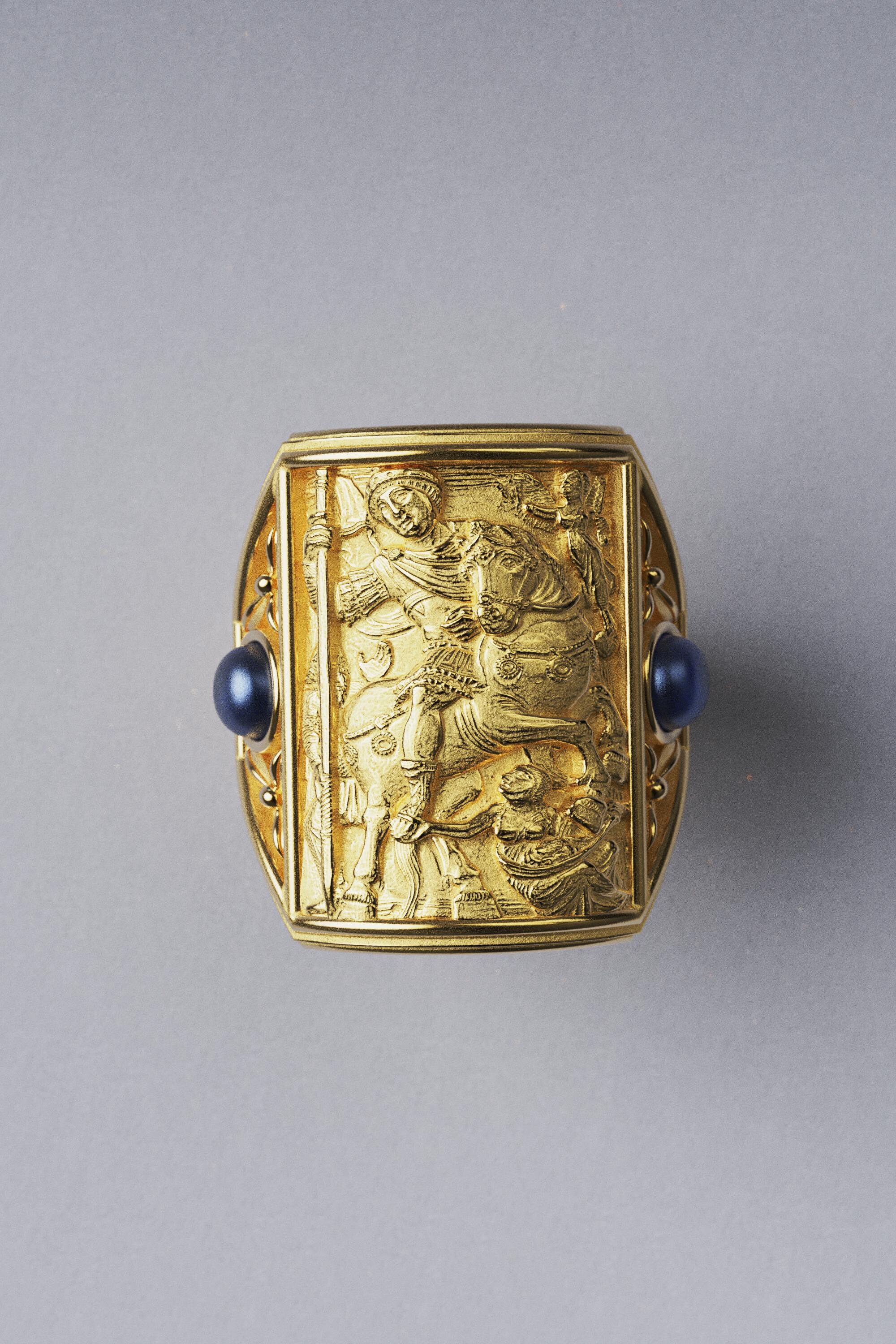 Byzantine 14k or 18k Gold Signet Ring: Artisan Medieval Design - Etsy
