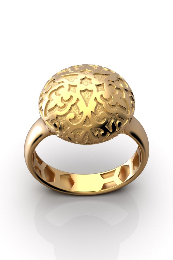 Buy 22Kt Indo-Italian Leaf Branch Gold Ring 93VE9864 Online from Vaibhav  Jewellers