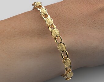 Bracelet Or 18 Carats Multi-maillons Italie - Poids 8.10 Grammes - Occasion