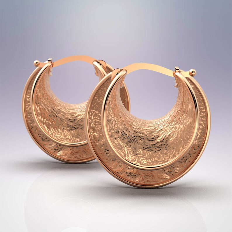 Solid Gold Hoop Earrings 14k / 18k Gold Hoops Made in Italy Etsy