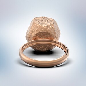 Gold Nugget Ring available in 14k or 18k genuine gold, designed and crafted in Italy by Oltremare Gioielli image 7