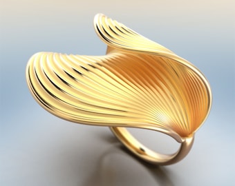 Elegant Gold Ring Made in Italy in 14k or 18k | Oltremare Gioielli
