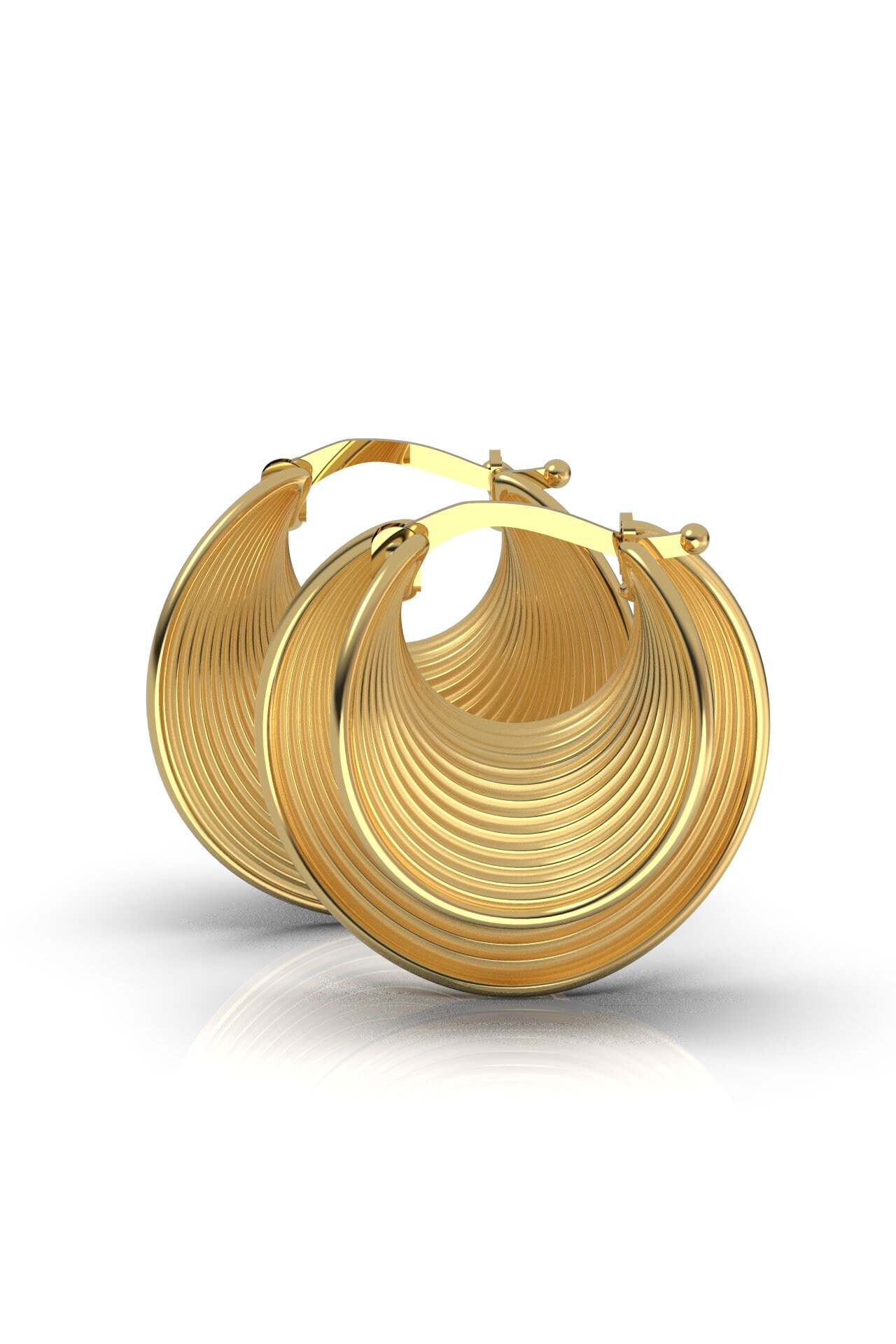 Statement hoop earrings crafted in 925 sterling silver. Silver Etsy