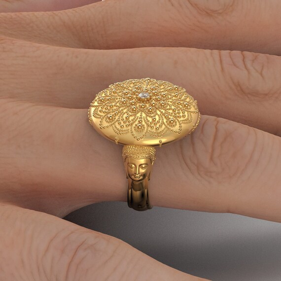 Bague bouddha or sale