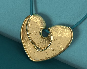 14k or 18k Gold Heart Pendant Necklace: Italian Fine Jewelry