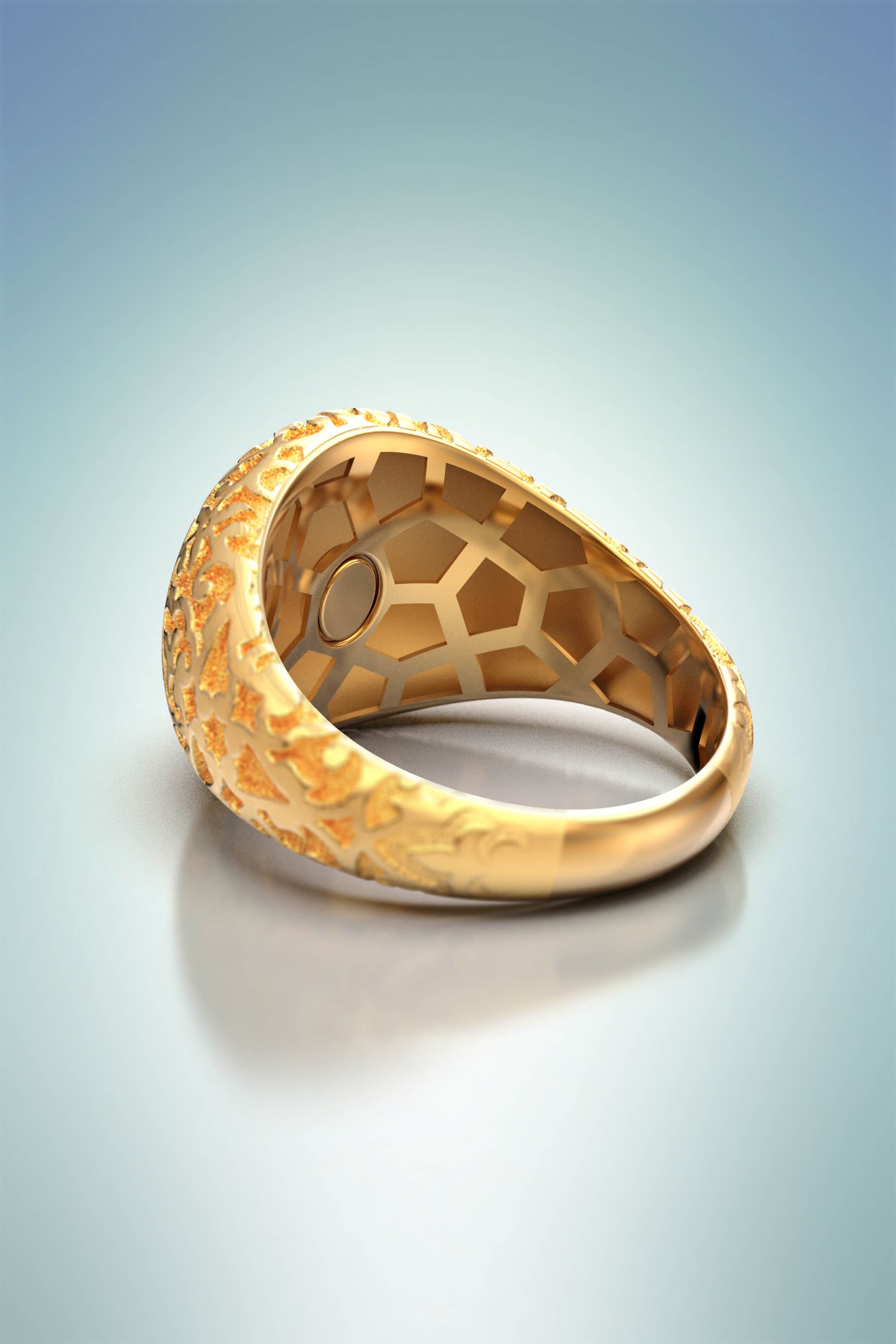 Italian 18k Gold ring made in Italy chunky 18k solid gold Etsy