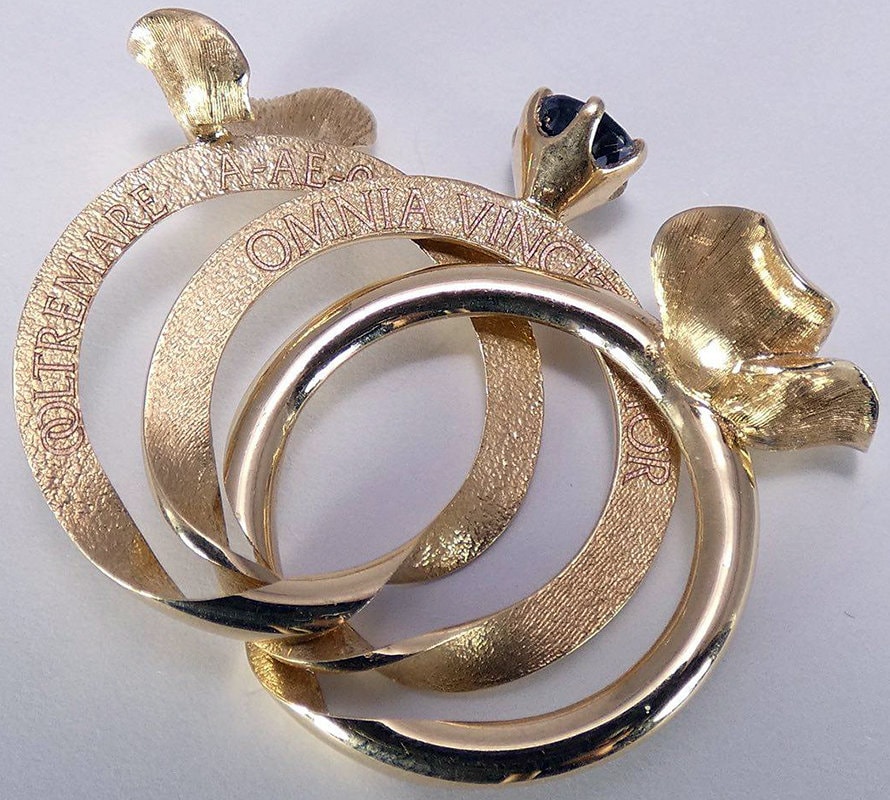 Statement Gold Ring Made in Italy 14k Solid Gold Gimmel Ring. Etsy