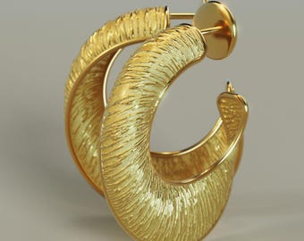Orecchini a cerchio in oro 14k/18k italiani: cerchi aperti fatti a mano