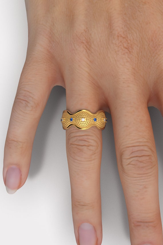 Anelli oro stile etrusco best sale