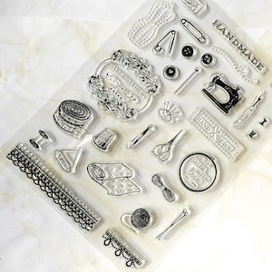 Stempel Clear NÄHEN SEWING - Silikonstempel - 31 Teile - #6026