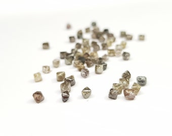 Diamantes naturales en bruto de cristal marrón: lote de diamantes sueltos de 1,00 quilate.
