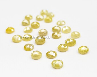 Natural Yellow Diamond: Round Rose Cut Loose Diamond (2.00-3.00 MM)