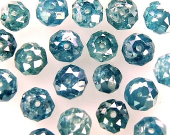 Natural Blue Diamond Beads: Round Loose Diamonds (1.50-3.00 MM)