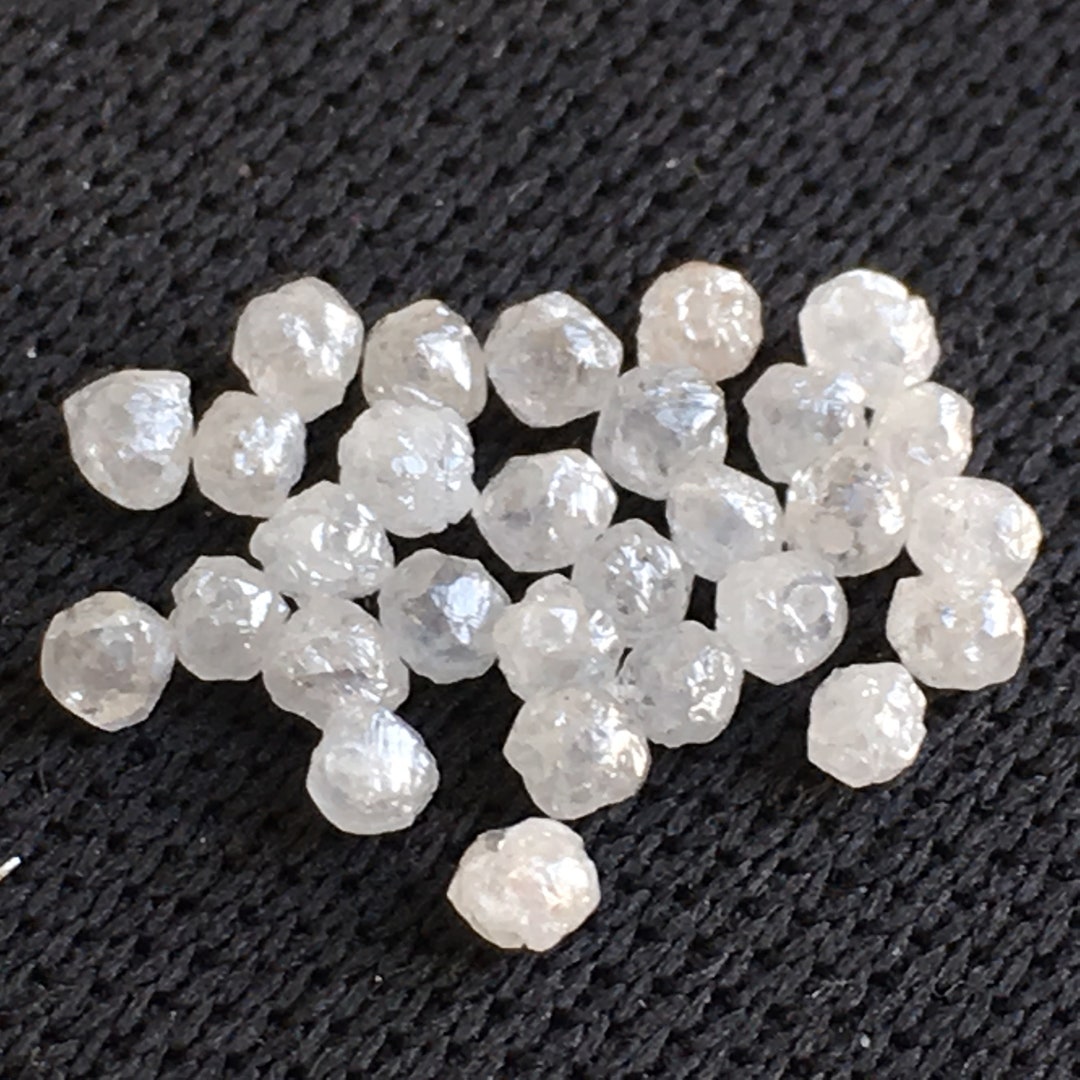 Wi Rough Diamonds Natural White Rough Diamond: 1.50-2.00 MM, Rare Roundish Raw Diamonds ...