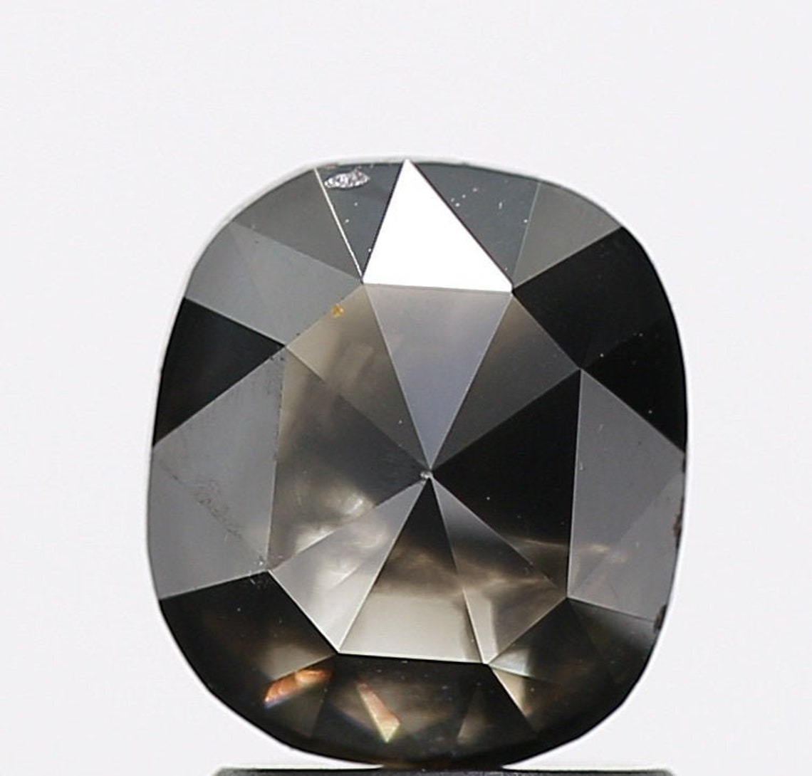 1.04 TCW Natural Salt and Pepper Diamond Fancy Color Oval Diamond Transparent Diamond