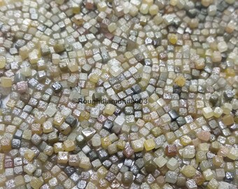 thumbnail image 2 of Natural Rough Loose Diamond Cube Mix – I2 Clarity – 0.80 To 1.20 MM – 100-300 Pcs – Fancy Yellow 2 of 6