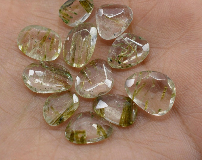 7 mm to 12 mm Approx Size Gemstone For Making Designer Jewelry Piece 5 Pcs per Lot Natural Wooden Rutile Faceted Polki Fancy Shape