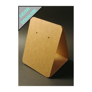 Soporte de arete / soporte de arete cuadrado redondeado / exhibición de arete / empaque de joyería / tarjeta de arete / suministros de joyería svg dfx png pdf jpeg