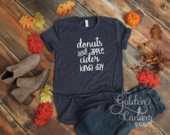 Beignets et cidre de pomme, automne svg, citrouille, action de grâces, conception de t-shirt, conception htv, hayrides svg dfx png pdf jpeg