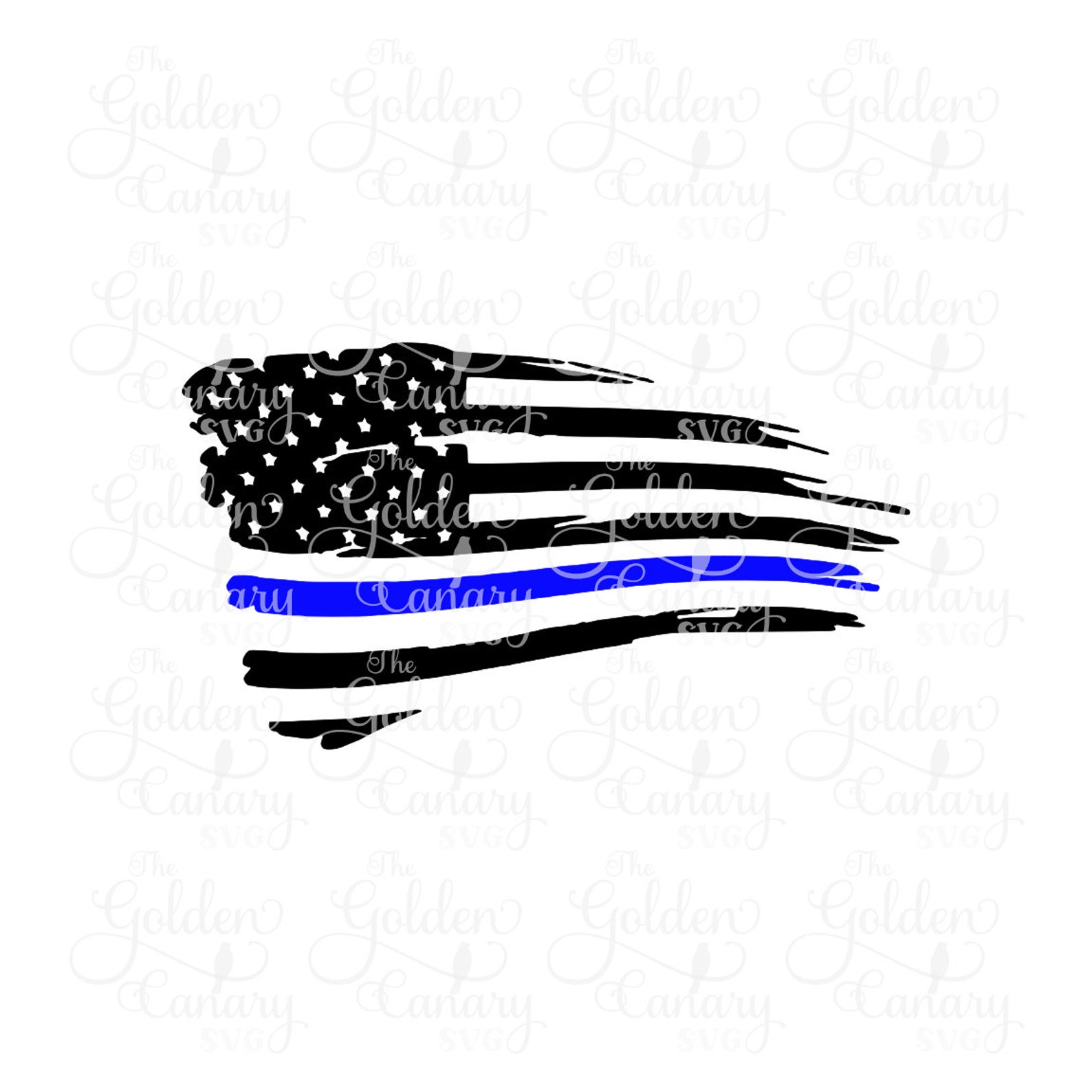 Thin Blue Line Flag Svg Pdf Png Dfx Jpeg Leo Gift Law Etsy Hong Kong
