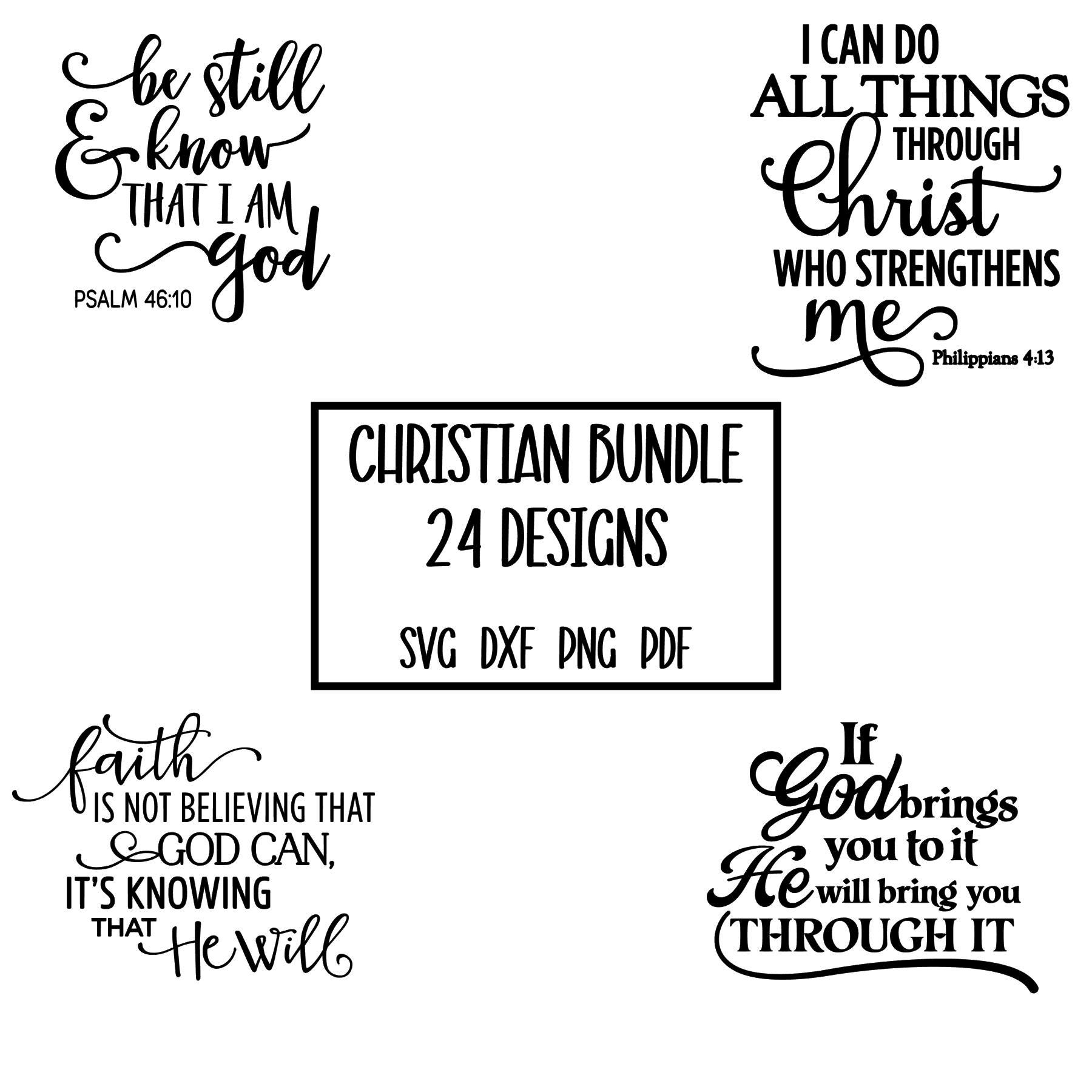 Christian Svg Bundle, Bible Svg, Scripture Svg, Faith Svg, Bible Verse ...