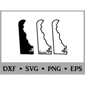 Delaware SVG / State / Home / Cutting file / CNC file / Vinyl / Embroidery / Digital Download