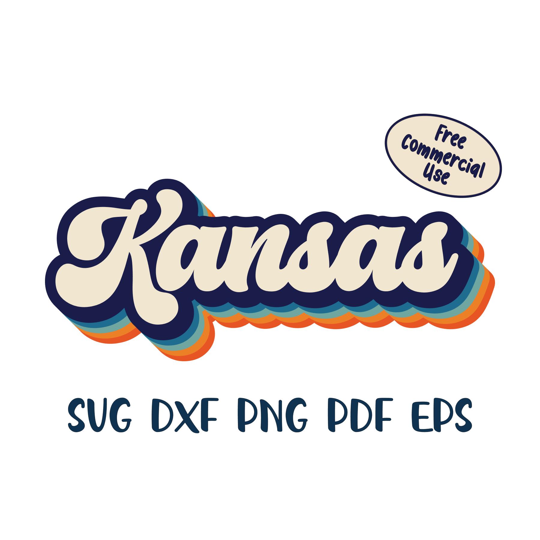 Kansas Retro SVG PNG DXF – Vintage Style Digital Design for T-shirts ...