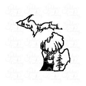 Michigan deer / house warming gift / kitchen sign / gift for hunter / gift for friend / guest bedroom sign / svg dfx png pdf jpeg