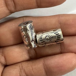 Silverpärlor, sterlingsilverpärlor, 925 silverpärlor, fatpärlor, 925 fatpärla, sterlingsilver fatpärla, silver fatpärla, fatpärla bild 5