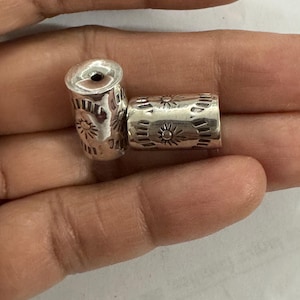 Silverpärlor, sterlingsilverpärlor, 925 silverpärlor, fatpärlor, 925 fatpärla, sterlingsilver fatpärla, silver fatpärla, fatpärla bild 1