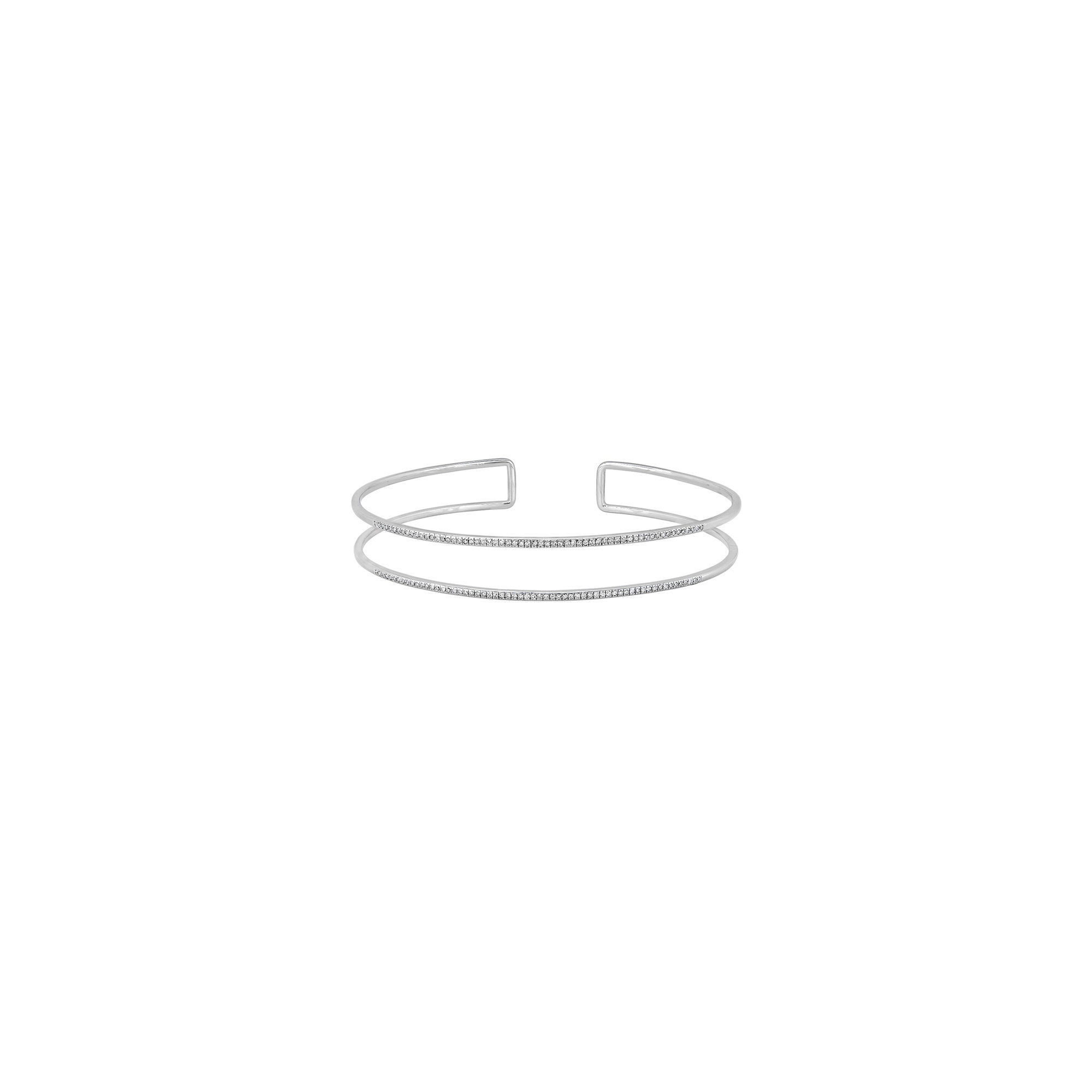 Brazalete Serpent Bohème De Oro Blanco De 18 Quilates Y