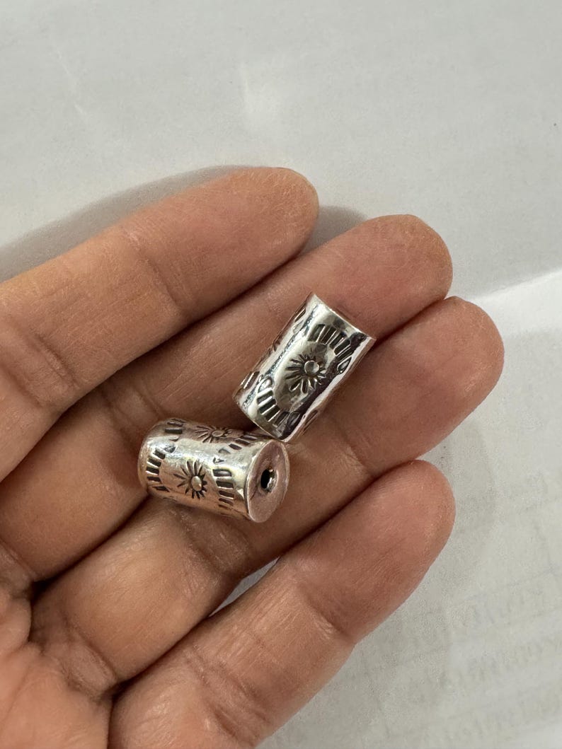 Silverpärlor, sterlingsilverpärlor, 925 silverpärlor, fatpärlor, 925 fatpärla, sterlingsilver fatpärla, silver fatpärla, fatpärla bild 14