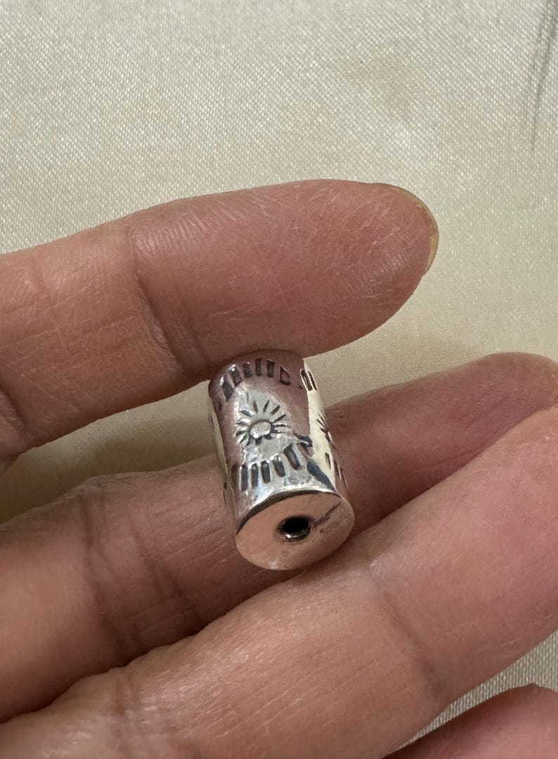 Silverpärlor, sterlingsilverpärlor, 925 silverpärlor, fatpärlor, 925 fatpärla, sterlingsilver fatpärla, silver fatpärla, fatpärla bild 7