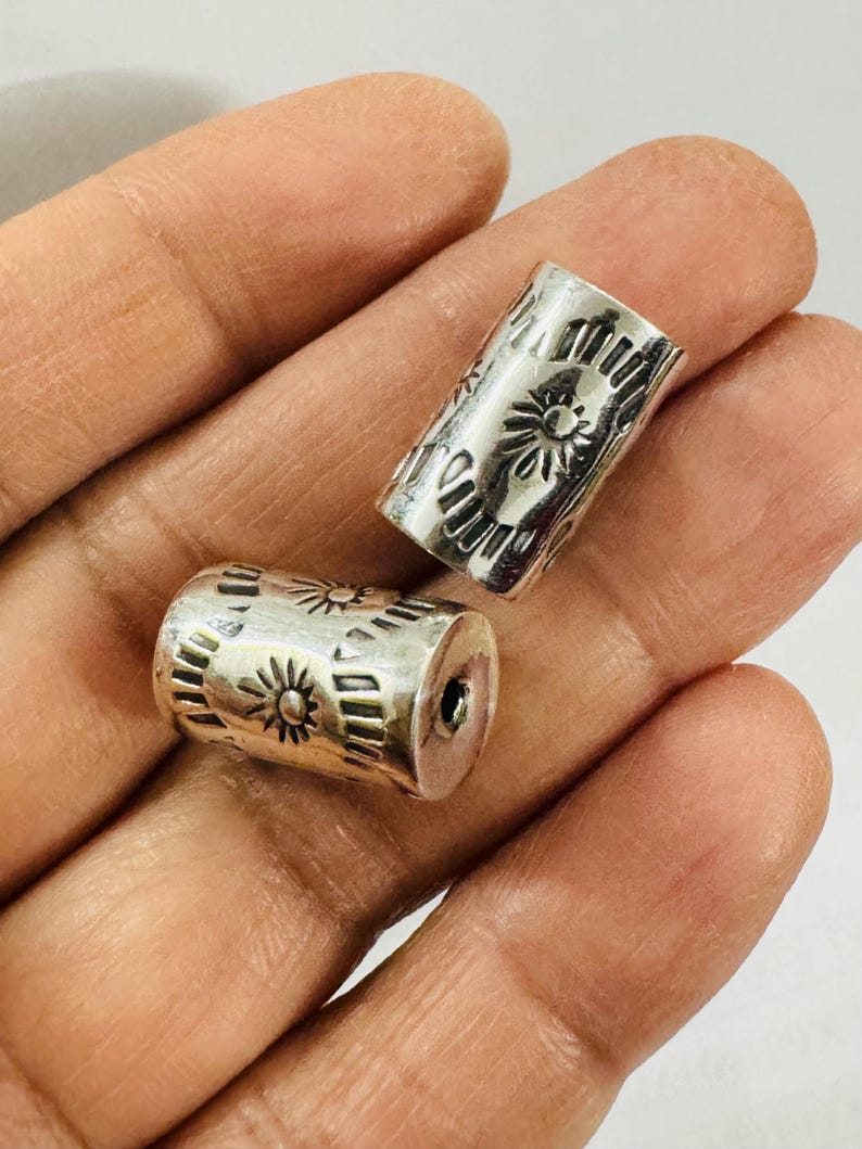 Silverpärlor, sterlingsilverpärlor, 925 silverpärlor, fatpärlor, 925 fatpärla, sterlingsilver fatpärla, silver fatpärla, fatpärla bild 16