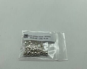 Crimp cover,silver crimp cover,sterling silver crimp cover,sterling crimp cover,silver finding,sterling finding