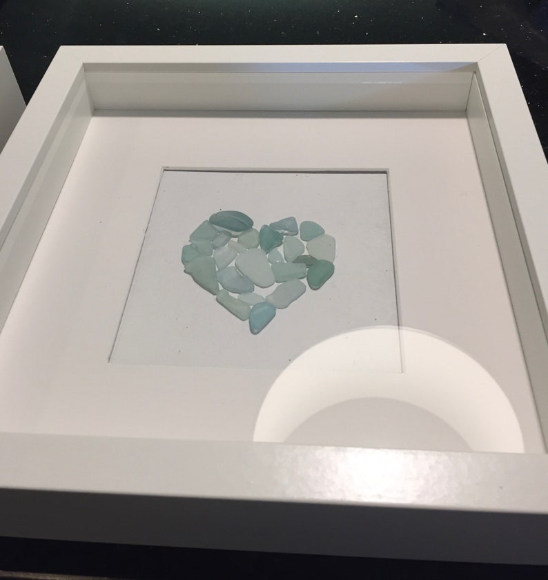 Sea Glass Art Heart Etsy