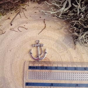 lot de 2 pendentifs marins, ancre argent vieilli image 5