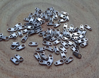 set van 20 afwerktips of verlengstukken RVS 6x3mm