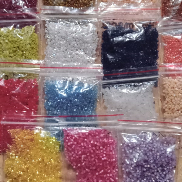 perles Miyuki 11/0 , sachet de 5gr couleur au choix