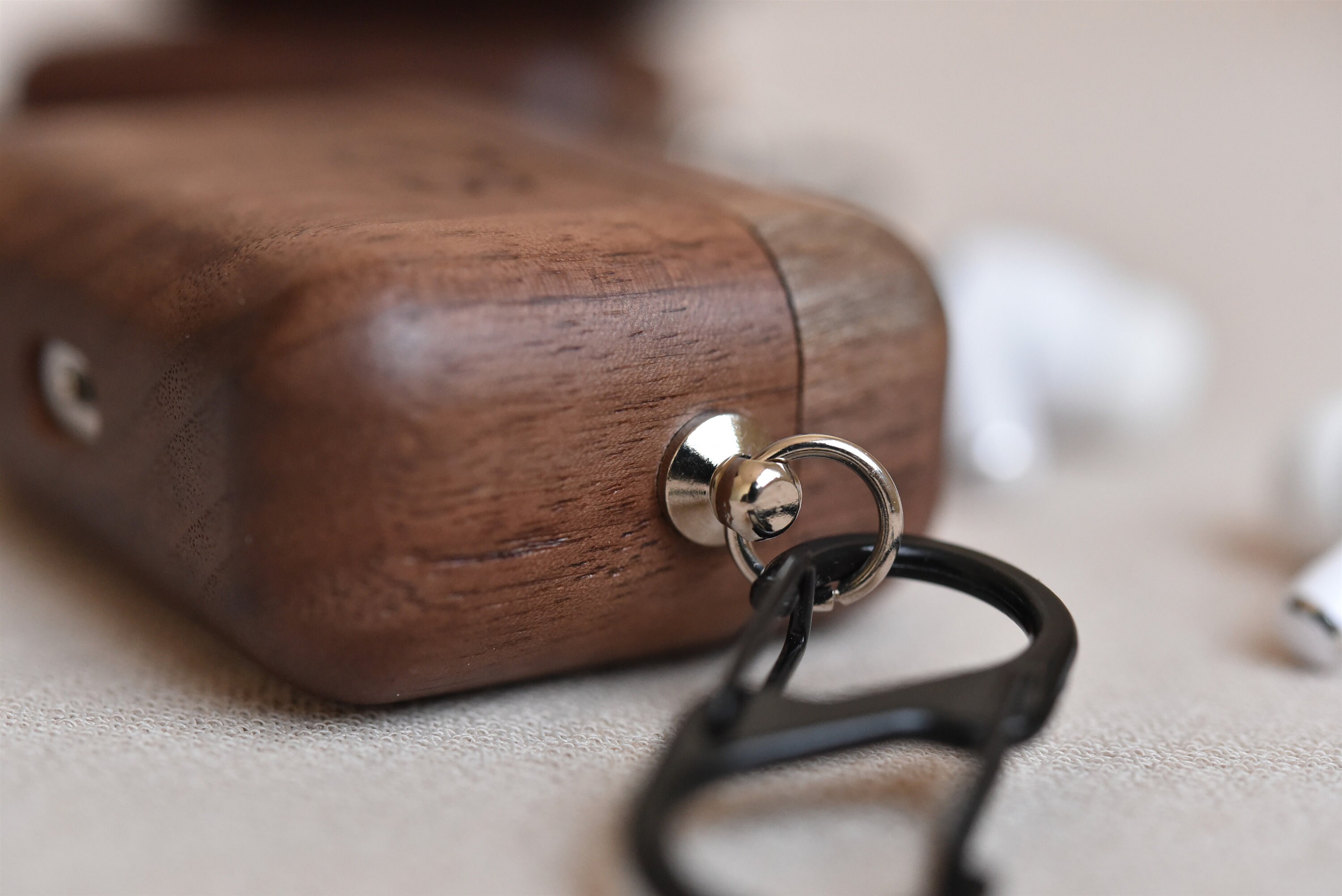 Custom Airpods Pro Case Wood Airpod Case With Metal Hook Etsy
