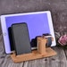 Wood or Bamboo Apple Watch Charging Station, Handmade iPad&iPhone Docking Station, Multi-device Phone Stand, Customized Gift, Office Decor 