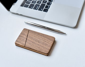 Business Card Case, Personalized Business Card Holder, Wood Business Card Case, Man Gifts, Boss Gift, New Year‘s Gift, Groomsmen Gifts