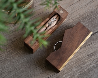 Personalized Wedding Ring Box, Ring Bearer Box, Wood Ring Box, Engagement Ring Box, Ring Box Holder, Proposal Ring Box, Unique Ring Box
