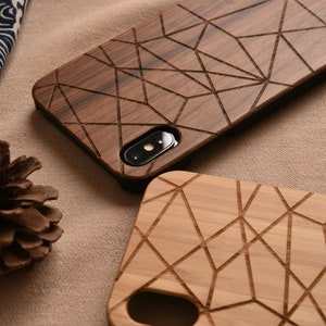 Gepersonaliseerde echt houten iPhone-hoesje, iPhone 16, iPhone 16 Pro, iPhone 16 Pro Max, Vaderdagcadeau, cadeau voor hem, kerstcadeau