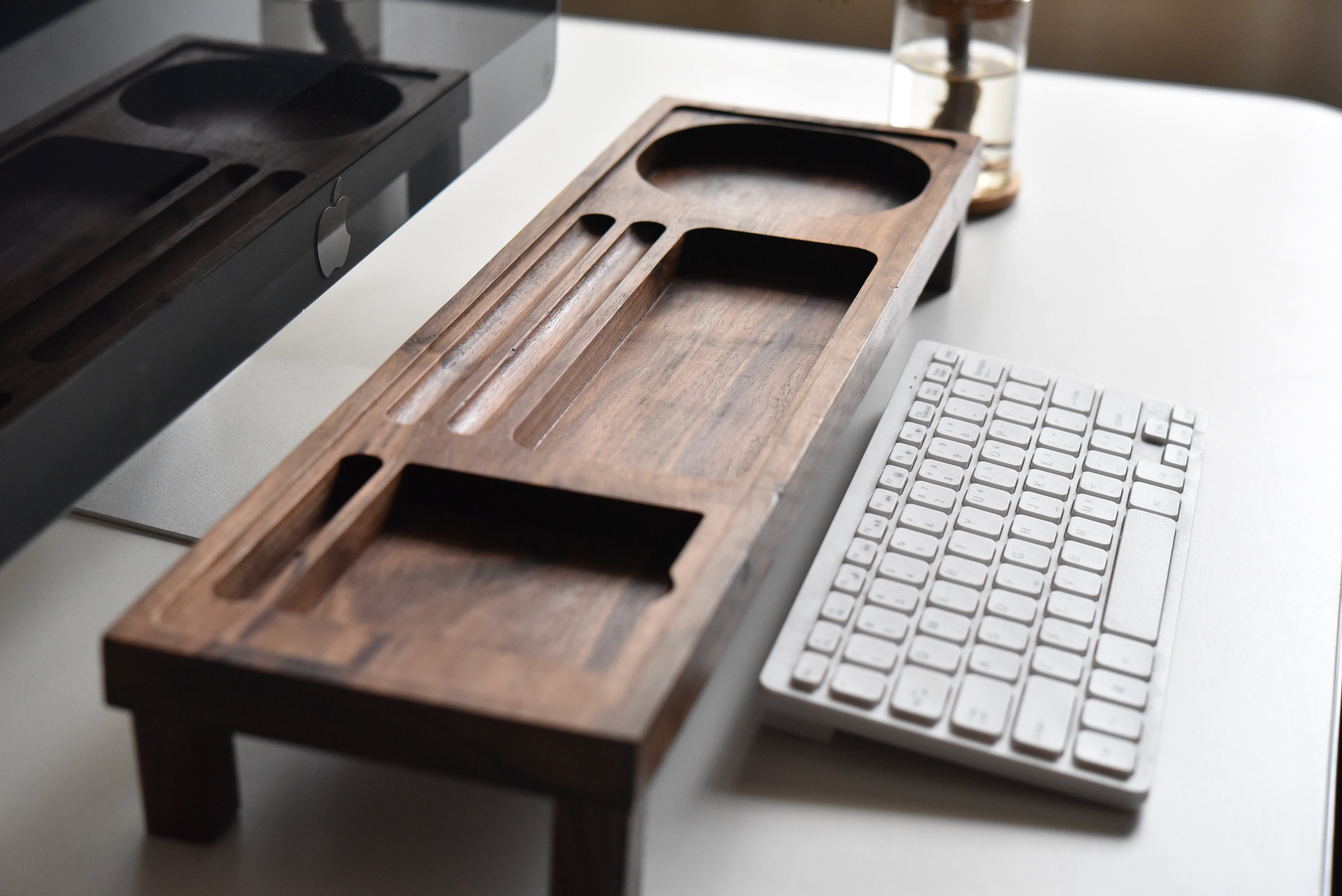 Wood Desk Organizer, Office Desk Accessories, Personalized, Keyboard Rack,  Home Desk Storage, Docking Station, Unique Gift for ALL 
