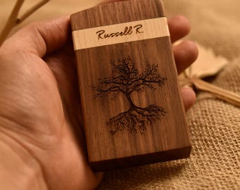 Personalized Wooden Box for Men, Custom Engraved Gift Box, Small Keepsake Box, Wooden Storage Case, Gift for Him, Boyfriend Gift, Dad Gift
