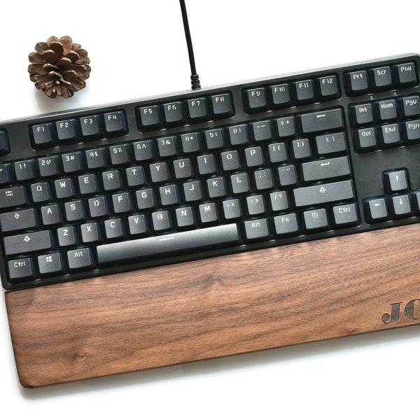 Black Walnut Wood Wrist Rest, Personalized Wrist Pad, Keyboard Rest, Christmas gifts, Coworker Gifts, Father Gift, Unique Gift for him/her